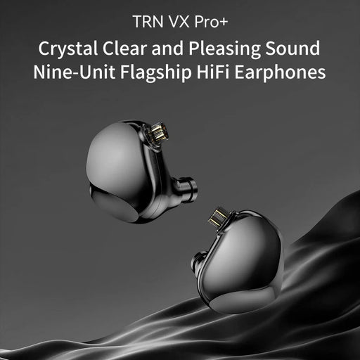 TRN VX Pro+ Type-C Detachable Wired In-Ear Earphone 9-Unit HiFi Music Headset with Mic - Black - 2