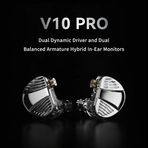 TRN V10 Pro 3.5mm Detachable Wired In-Ear Earphone HiFi Music Gaming Headset with Mic - Silver - 2