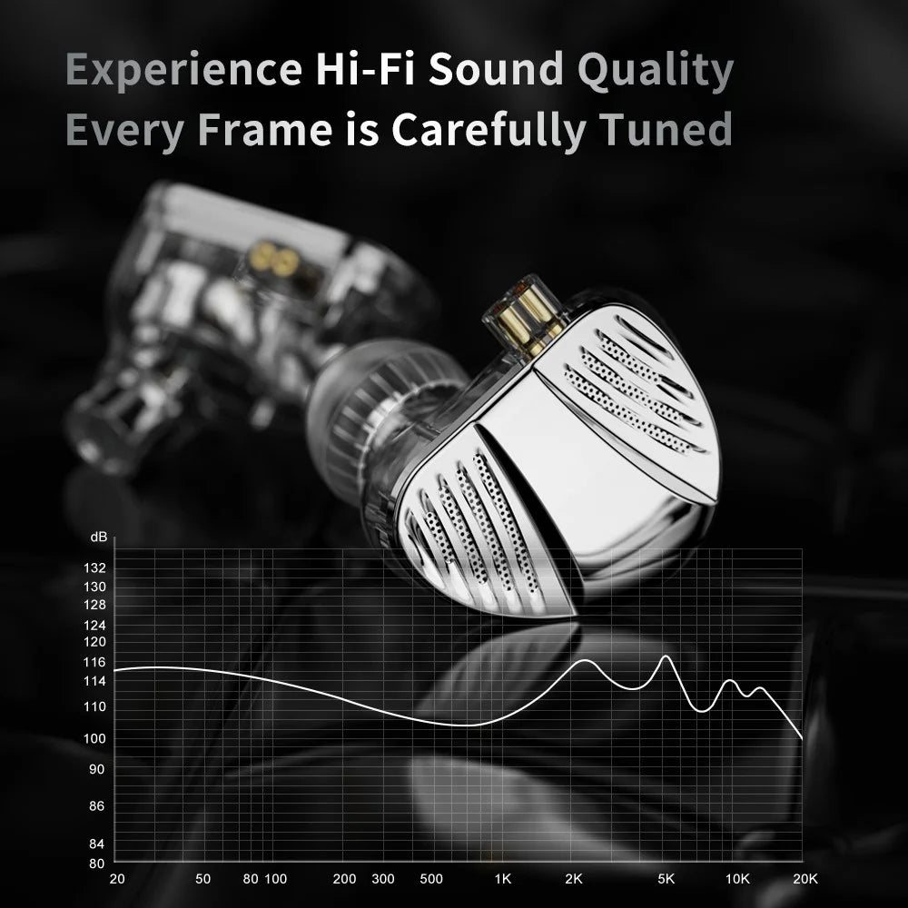 TRN V10 Pro 3.5mm Detachable Wired In-Ear Earphone HiFi Music Gaming Headset with Mic - Silver - 7