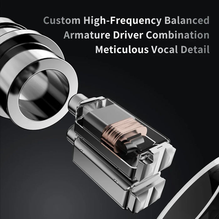 TRN V10 Pro Type-C Detachable Wired In-Ear Earphone HiFi Music Gaming Headset with Mic - Silver - 6