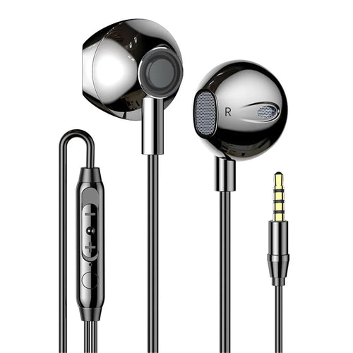 GALANTE G20 Stereo HiFi Surround Sound 3.5MM Plug Oblique In-ear Corded Headphones with Mic - Black - 1