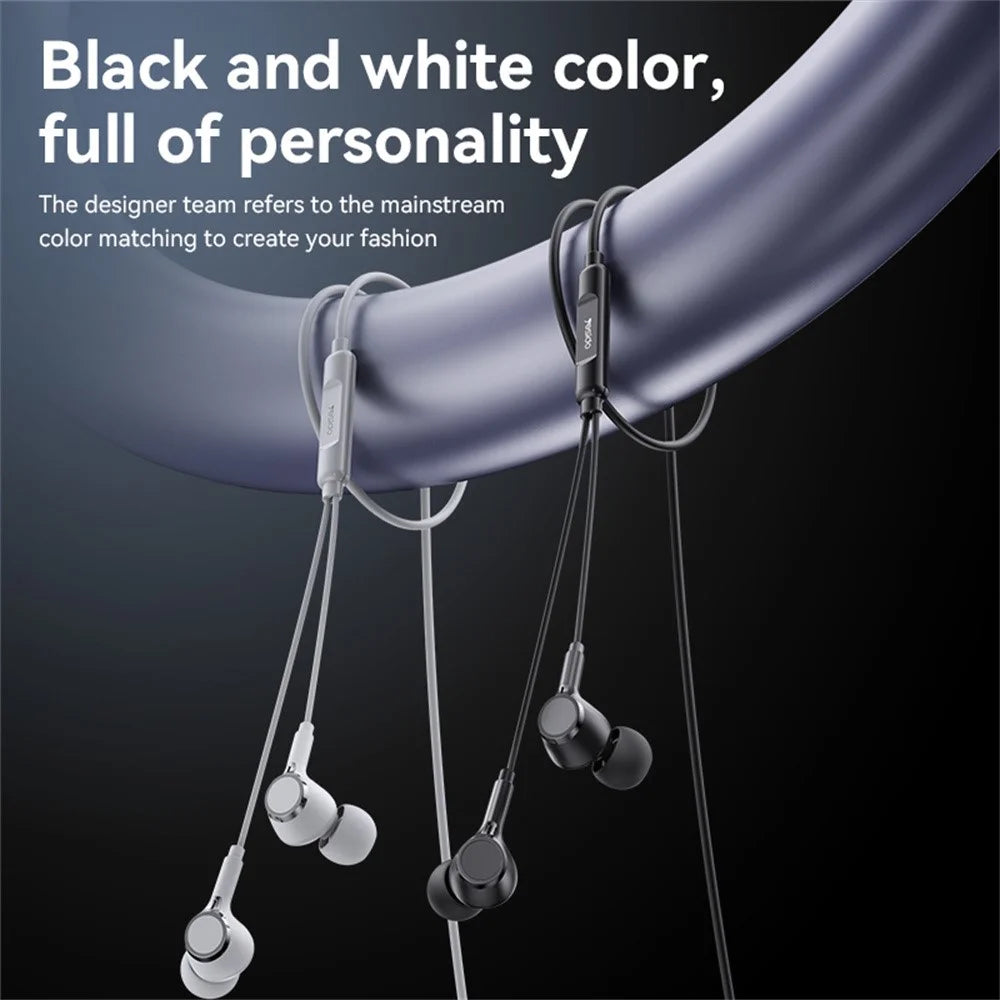 YESIDO YH53 3.5mm Wired Earphone Wire Control Phone Computer Music Gaming In-Ear Headset - Black - 5