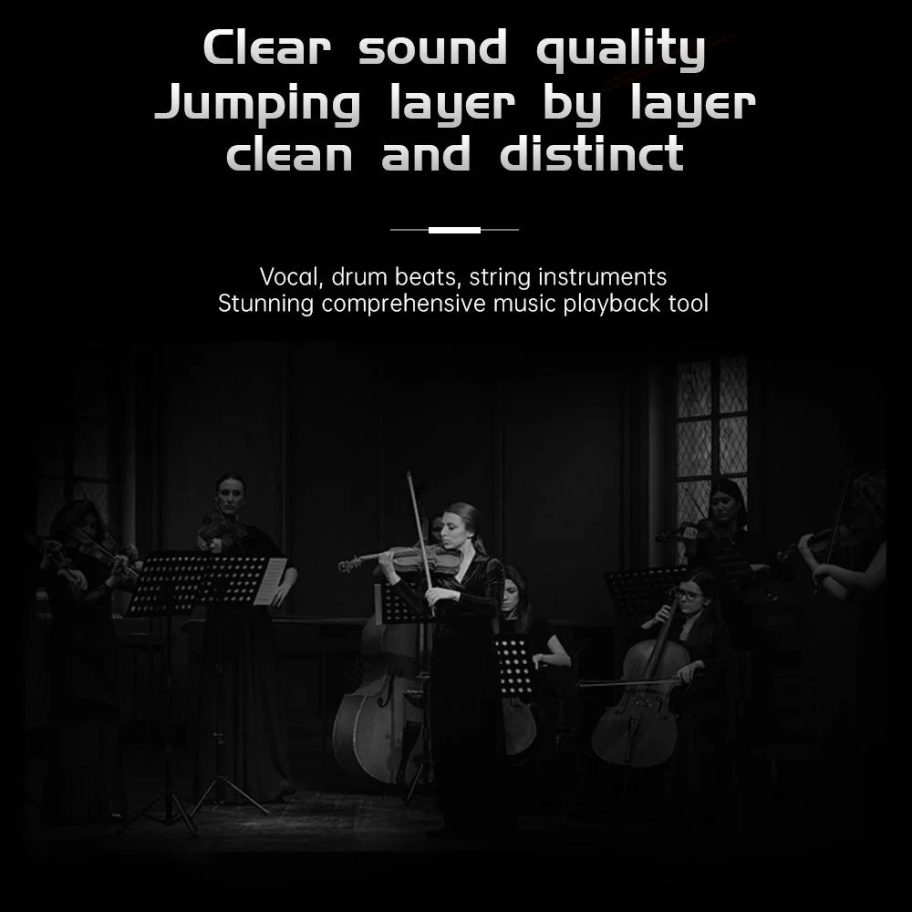 ND NX2 Wired Earphones Dynamic Drive Headphones HiFi Stereo Bass Earbud with Detachable Cable, No Mic - Black - 6