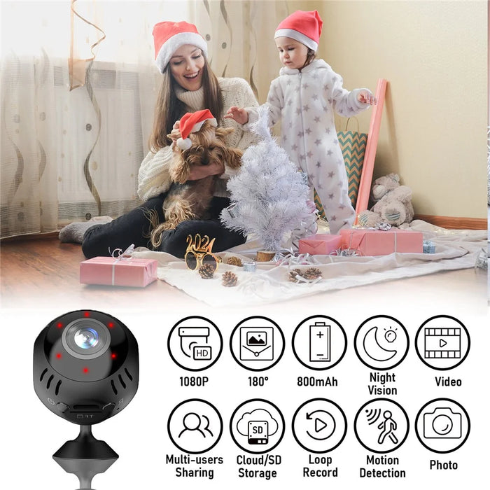 L30 1080P WiFi Camera 180 Degree Wide Angle Mini Security Camera with Night Vision Motion Detection - 3