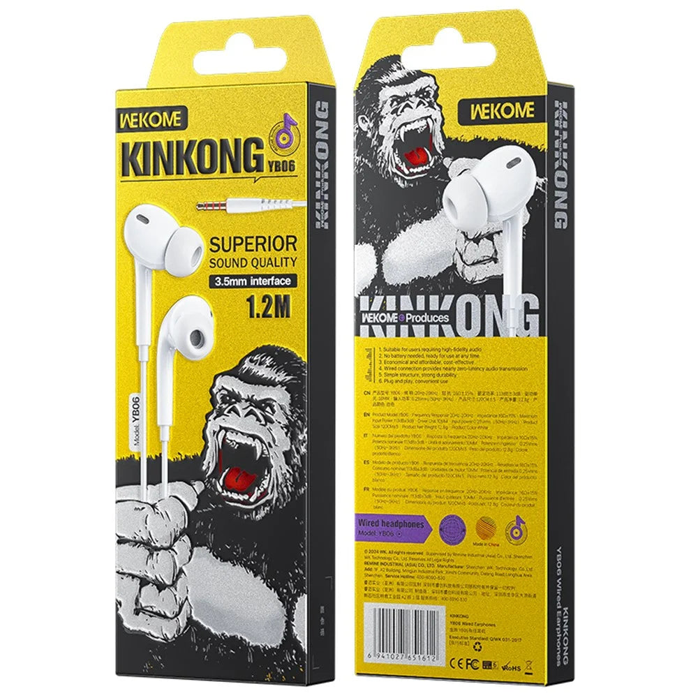 WEKOME YB06 3.5mm Interface Wired Earphones In-Ear 10mm Driver Headset - 4