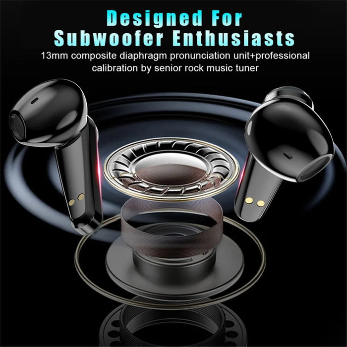 VSIDEA A15K Wireless Earbuds BT 5.4 Heavy Bass ENC Noise Cancelling IPX4 Waterproof TWS Headset - Black - 3