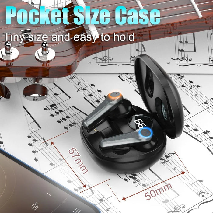 VSIDEA A15K Wireless Earbuds BT 5.4 Heavy Bass ENC Noise Cancelling IPX4 Waterproof TWS Headset - Black - 7