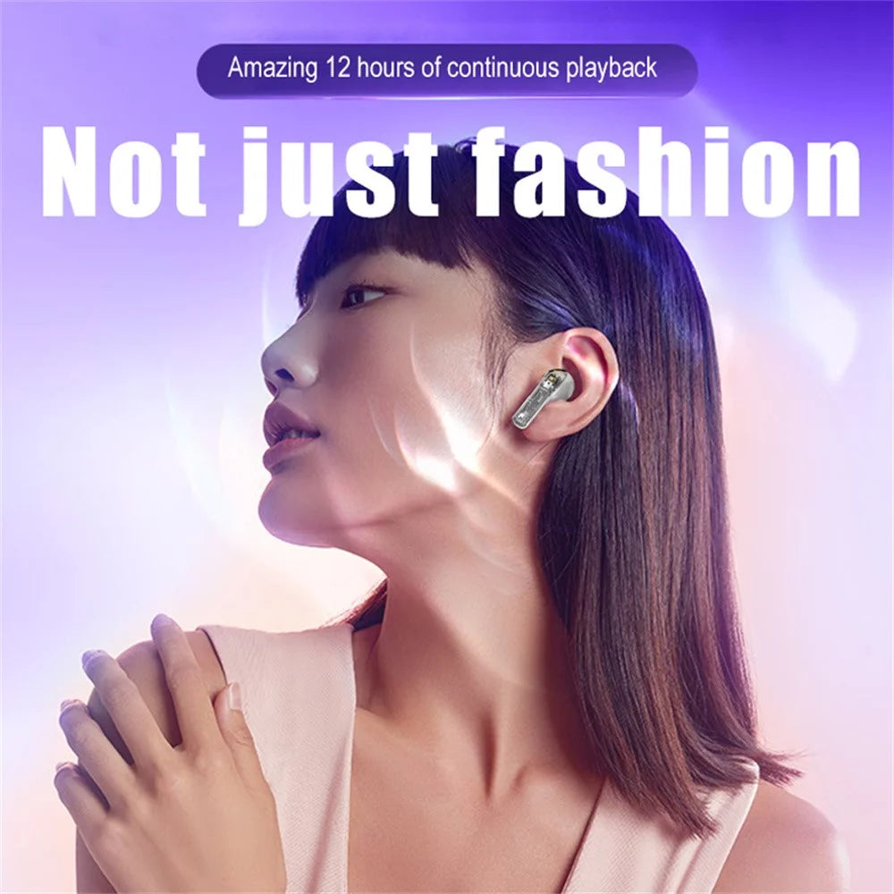 VSIDEA A56S Wireless Headphones BT Earbuds Bass Enhanced with Noise Cancellation Earphones - White - 6