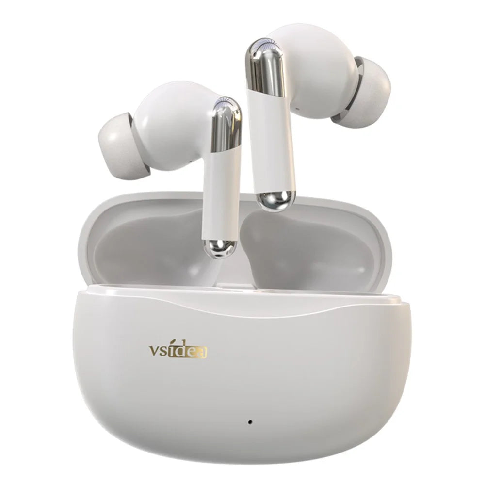 VSIDEA A91S ENC Noise Cancellation Wireless Earbuds Bluetooth-Compatible Headphones with Dual Mic - White - 1