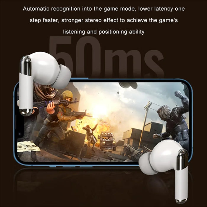 VSIDEA A91S ENC Noise Cancellation Wireless Earbuds Bluetooth-Compatible Headphones with Dual Mic - White - 7
