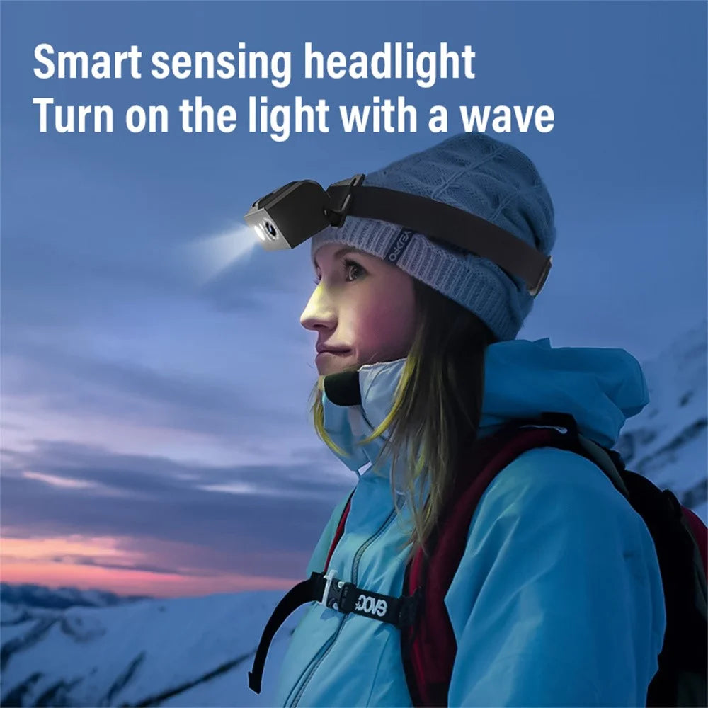 D9 Hands Free HD Headlamp Camera Outdoor Sports 1080P Video Recording Smart Sensor LED Light with 32GB Card - 2