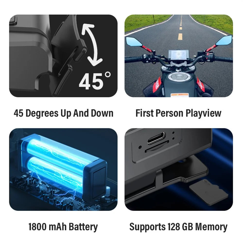 D9 Hands Free HD Headlamp Camera Outdoor Sports 1080P Video Recording Smart Sensor LED Light with 32GB Card - 6