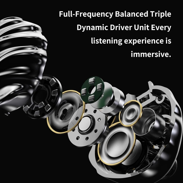 TRN Shell Shape In Ear Monitor HiFi Earphones Four Driver Music Headphones with Detachable Cable - with Mic - 5