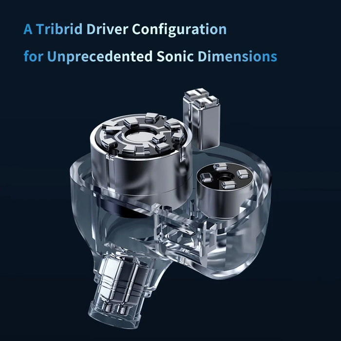 TRN In Ear Wired Headphones with 2 Pin Detachable Cable HiFi Sound 8 Hybrid Driver Earphones - 3.5mm / without Mic - 2