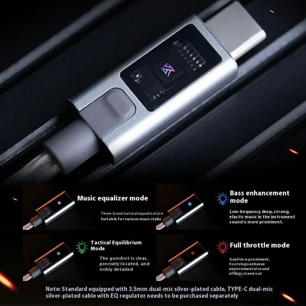 KZ Gale HiFi Gaming Earphones Dynamic Driver Audiophile Sound Quality In-Ear Headsets with Detachable Cable - without Microphone - 5