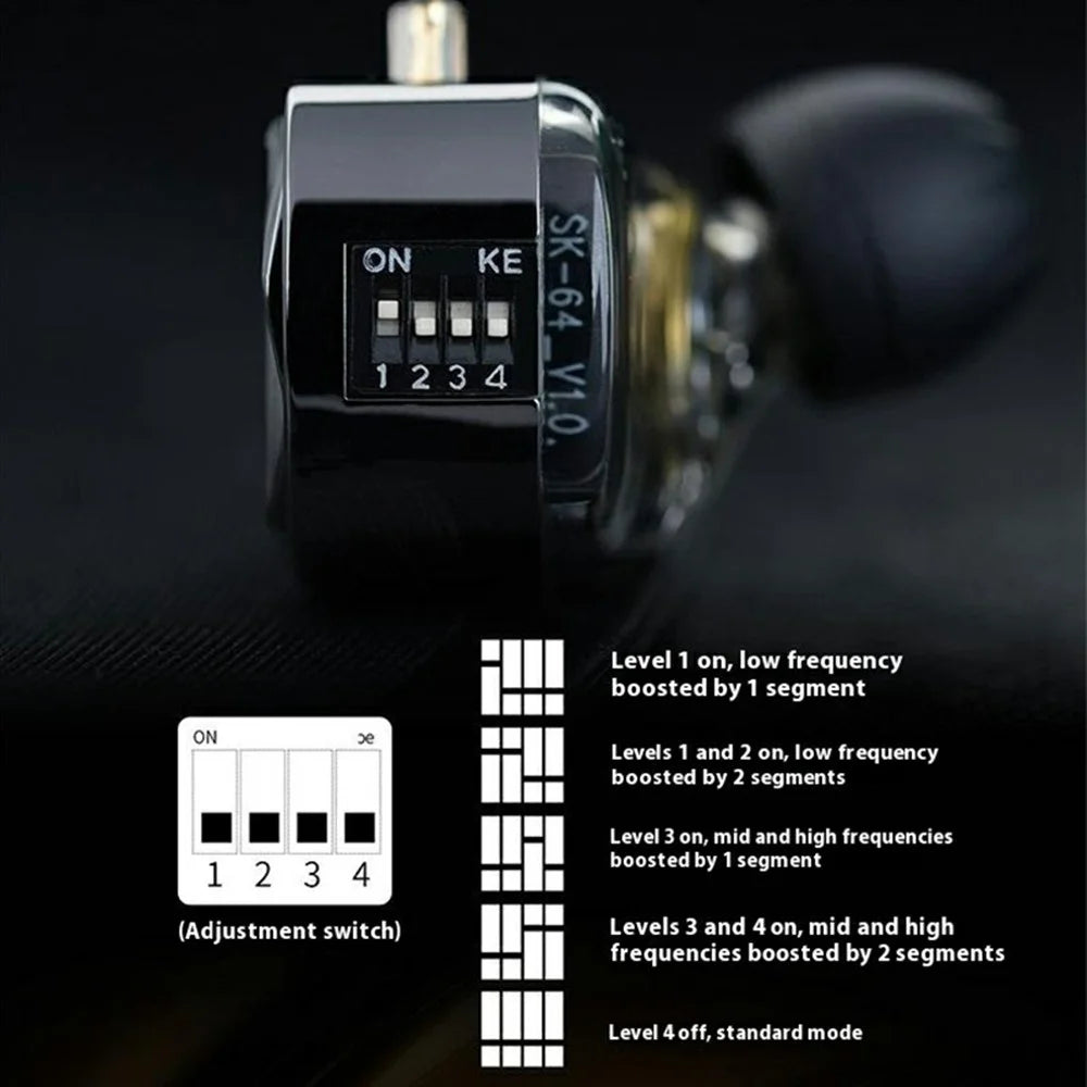 KZ Vader Pro High-End 6-Driver Dynamic In-Ear Earphone Balanced Sound Wired Tuning Headsets - without Microphone - 6