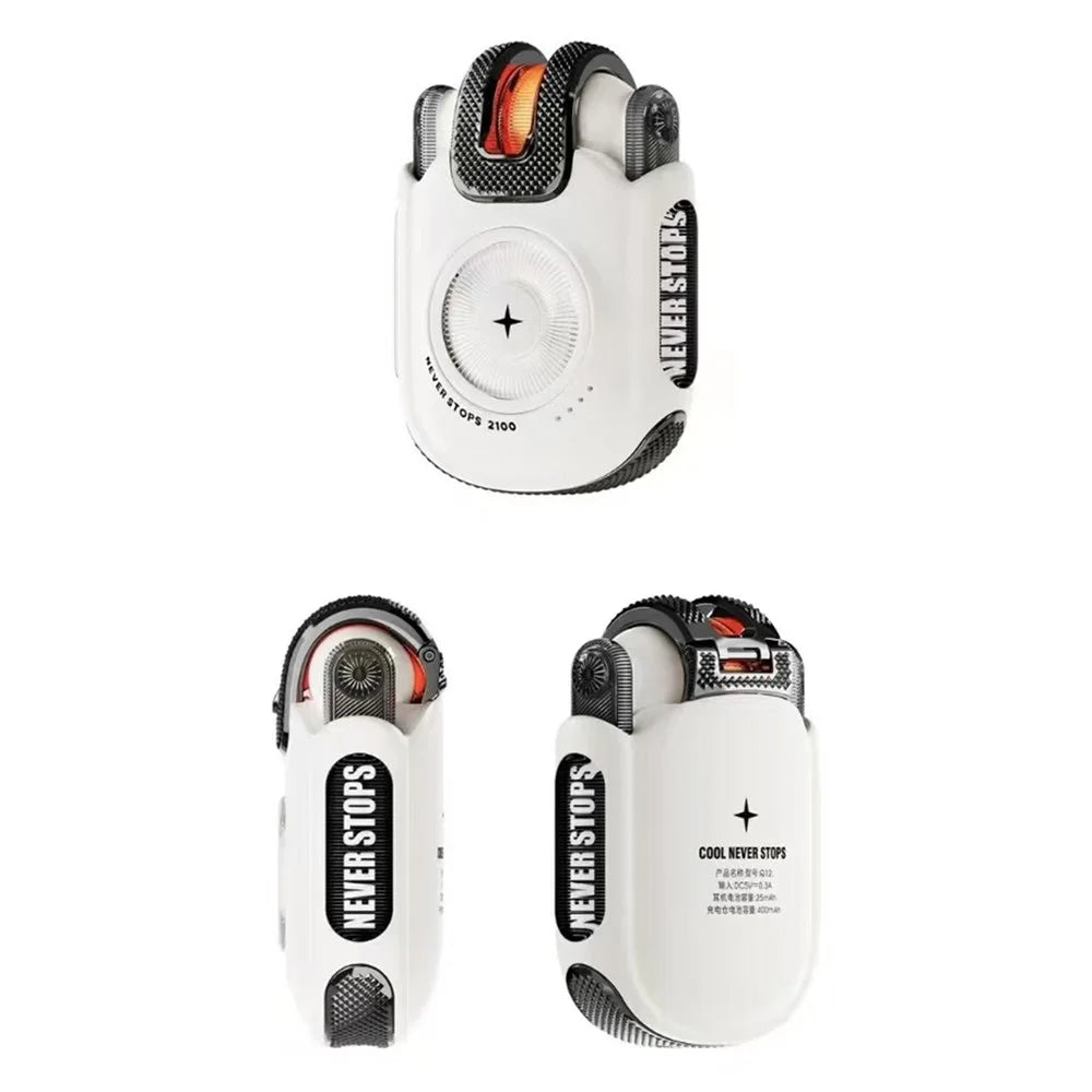 Q12 For TikTok Videos Selfie Remote Control Bluetooth-Compatible Earphones Half In Ear TWS Headsets - Black - 2