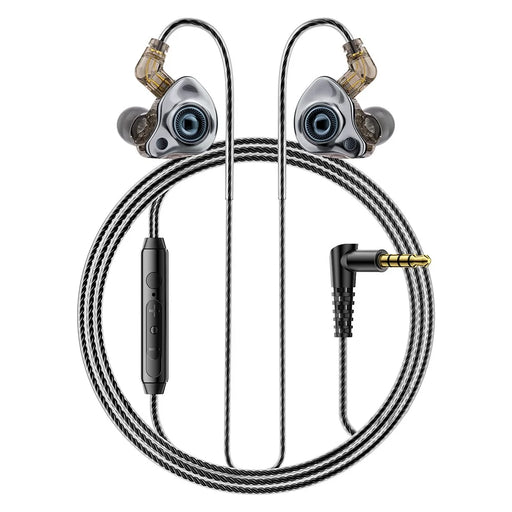 ESSAGER 3.5mm Detachable Wired Earphones In-Ear Gaming Headphones Built-in Microphone, 1.2m - Black - 1
