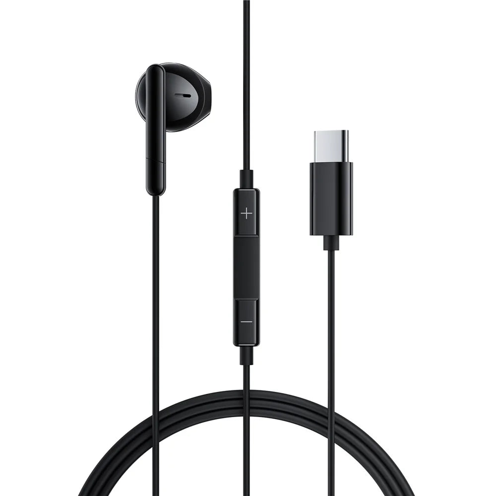ACEFAST L9 USB-C Wired Earphones Single Ear with Mic In-Line Controls for Smartphones / Tablets - Black - 1