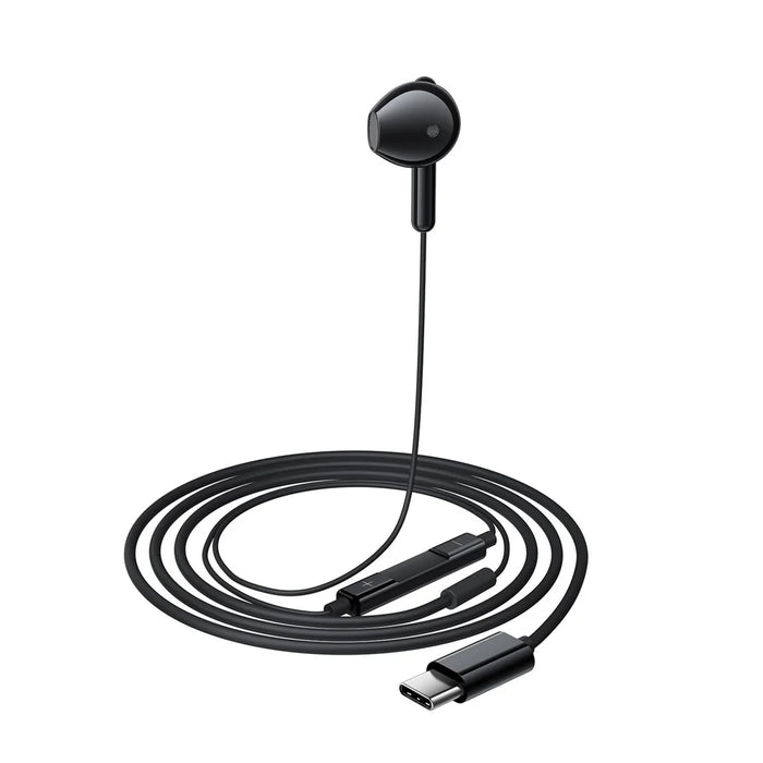 ACEFAST L9 USB-C Wired Earphones Single Ear with Mic In-Line Controls for Smartphones / Tablets - Black - 2
