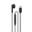 ACEFAST L9 USB-C Wired Earphones Single Ear with Mic In-Line Controls for Smartphones / Tablets - Black - 3