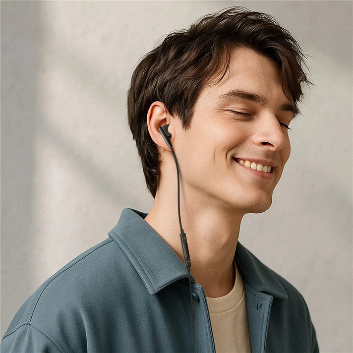 ACEFAST L9 USB-C Wired Earphones Single Ear with Mic In-Line Controls for Smartphones / Tablets - Black - 4