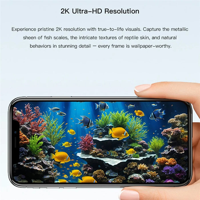 S20M Aquarium Camera Home Two-Way Audio Security Camera Support HD Night Vision for Fish Reptiles - Black - 6