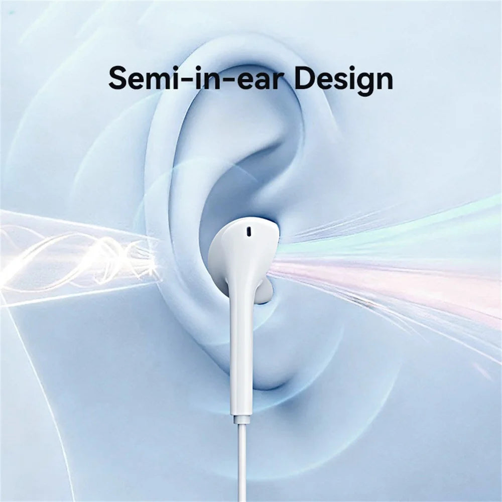 USAMS SJ771 EP-50 1.2m Type-C Digital Wired Earphones Semi-in-ear Earphones with Microphone - 6