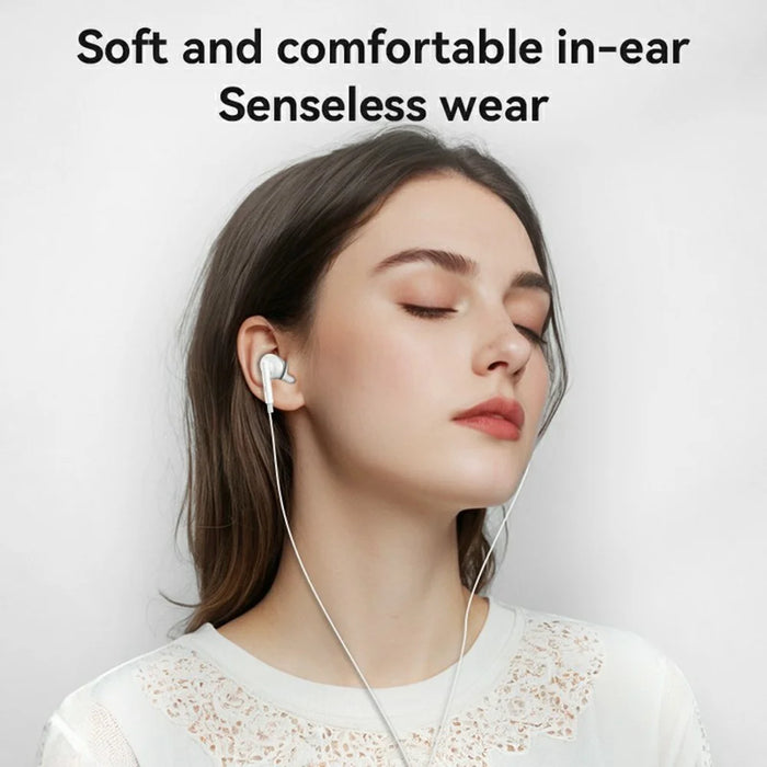 YESIDO YH45 Type-C Digital Earphones In-Ear Wired Headphones with Microphone - White - 4