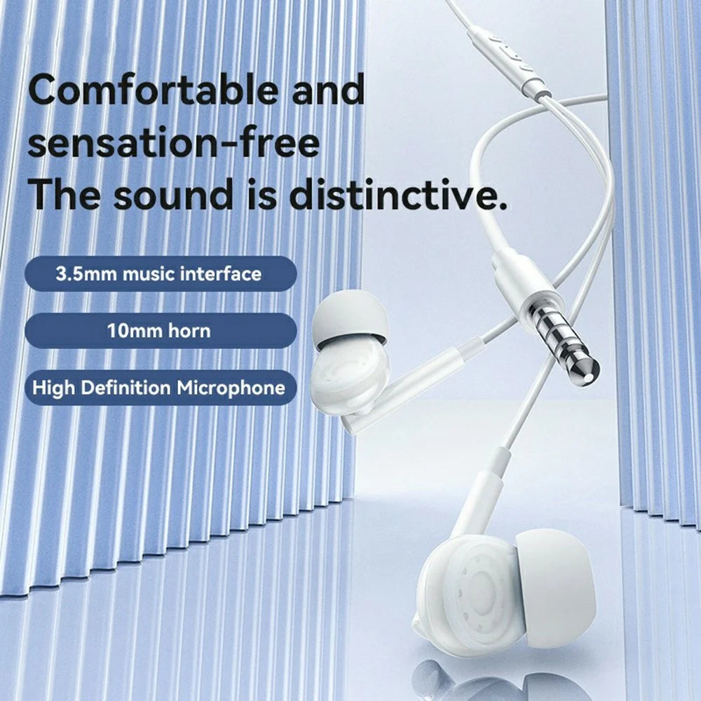 YESIDO YH46 3.5mm Wired Earphones with Micphone One-Button Control Corded Headphones for Calls / Music - White - 2