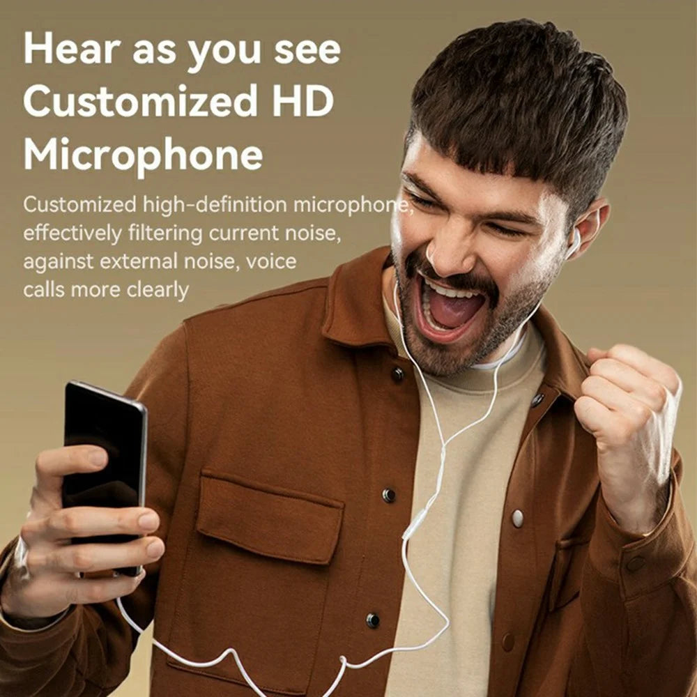 YESIDO YH46 3.5mm Wired Earphones with Micphone One-Button Control Corded Headphones for Calls / Music - White - 6