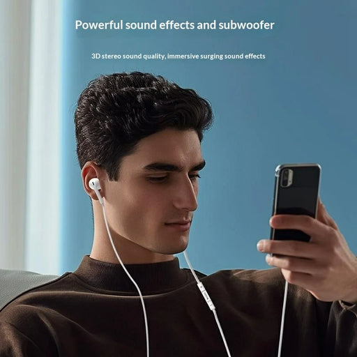 YESIDO YH51 Wired Earphones with iP Connector In-Ear Headphones 14mm Dynamic Driver  /  Multifunction Control - White - 2