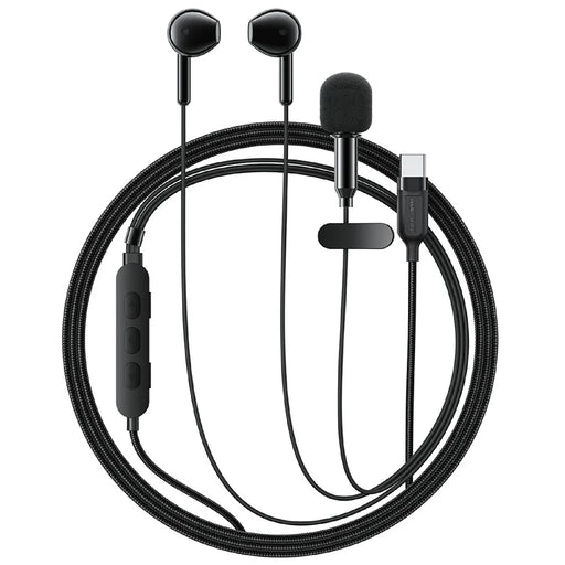 ACEFAST L12 USB-C Semi In-Ear Karaoke Wired Earphones Built-In Microphone for Live Streaming  /  Recording  /  Gaming - Black - 2