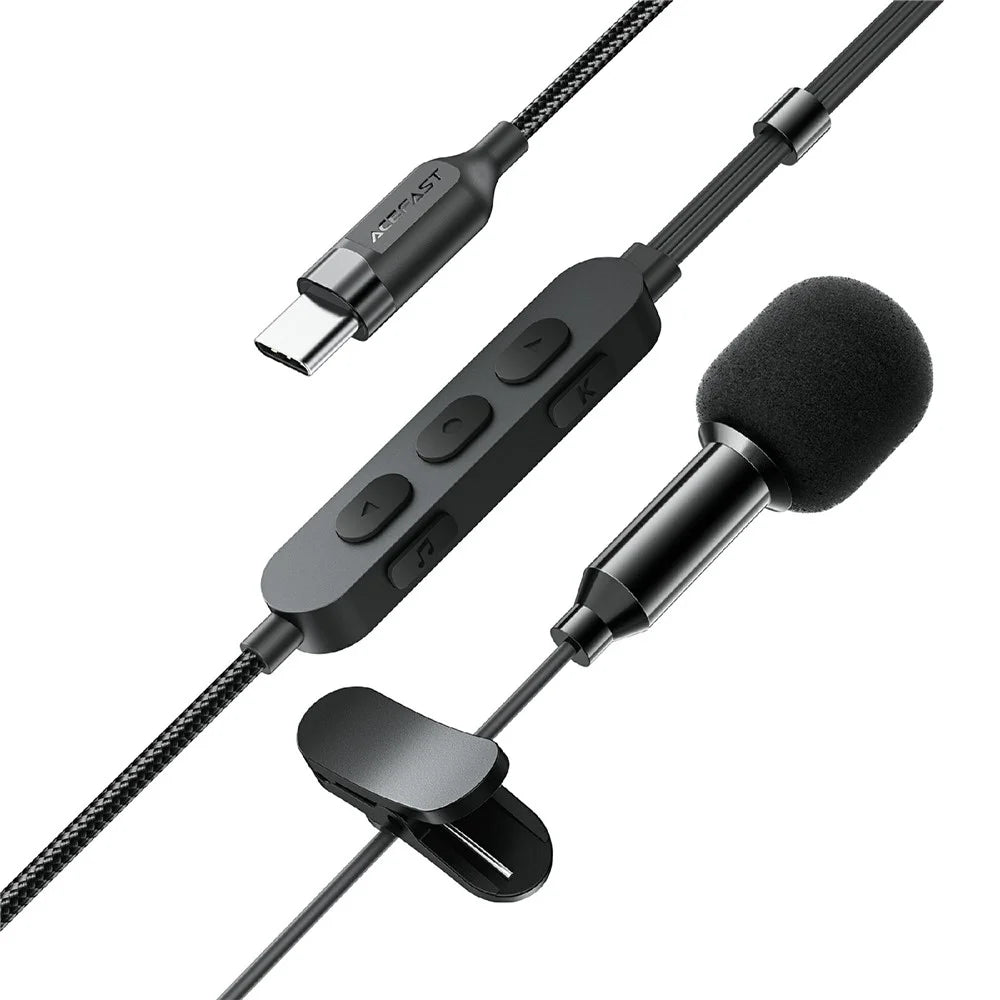 ACEFAST L12 USB-C Semi In-Ear Karaoke Wired Earphones Built-In Microphone for Live Streaming  /  Recording  /  Gaming - Black - 5