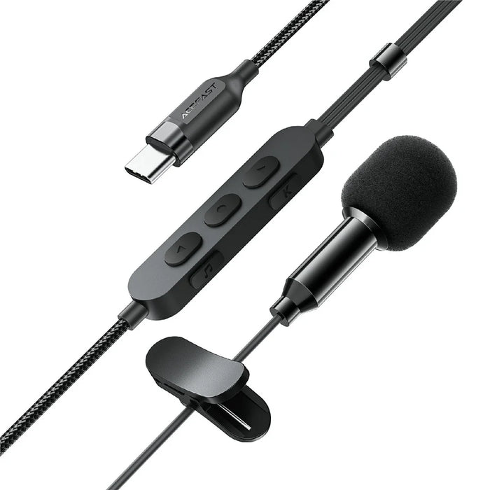 ACEFAST L12 USB-C Semi In-Ear Karaoke Wired Earphones Built-In Microphone for Live Streaming  /  Recording  /  Gaming - Black - 5