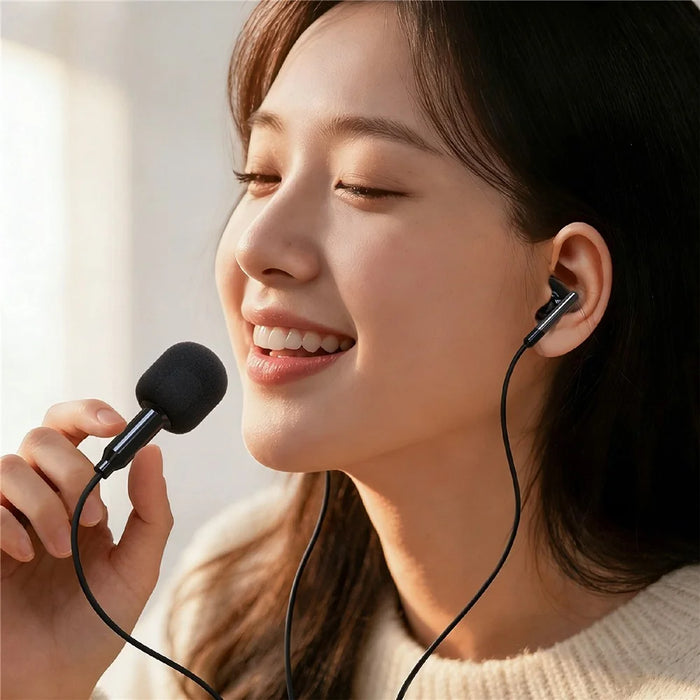 ACEFAST L12 USB-C Semi In-Ear Karaoke Wired Earphones Built-In Microphone for Live Streaming  /  Recording  /  Gaming - Black - 6