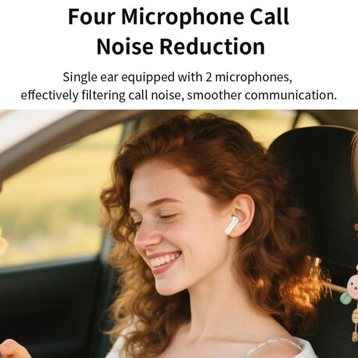 DEVIA EM405 ANC TWS Pro3 In-Ear Bluetooth Earphone Touch Control HiFi Sound Eabud with Screen - White - 2