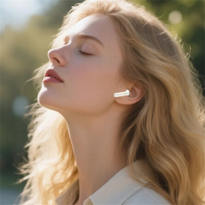 DEVIA EM405 ANC TWS Pro3 In-Ear Bluetooth Earphone Touch Control HiFi Sound Eabud with Screen - White - 5