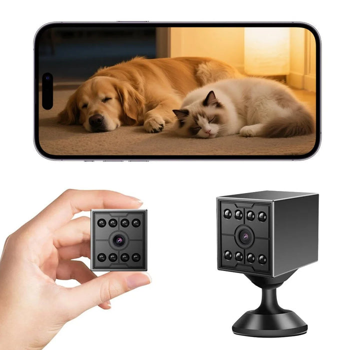 W09 WiFi HD Mini Night Vision Camera Remote Monitoring Motion Detection 1080P Security Cam - Black - 4