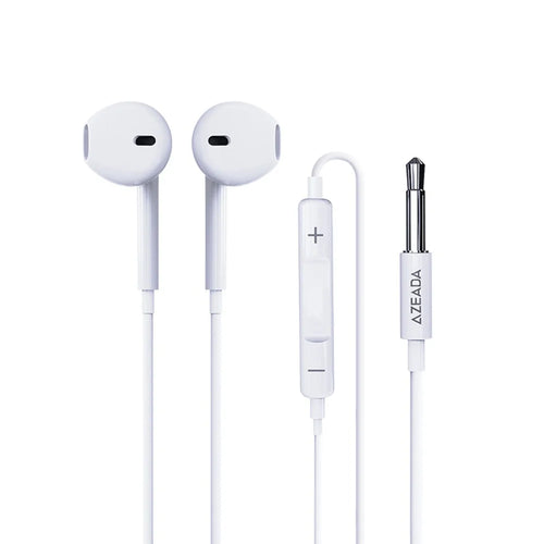 AZEADA 1.2m Wired Earphones Surround Sound Noise Cancelling Semi-in-ear Earphones with Mic - AZ-E02 3.5mm - 1