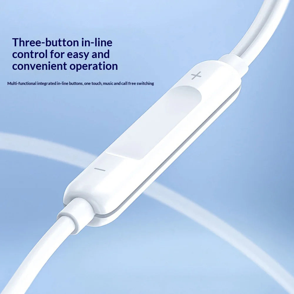 AZEADA 1.2m Wired Earphones Surround Sound Noise Cancelling Semi-in-ear Earphones with Mic - AZ-E02 3.5mm - 5