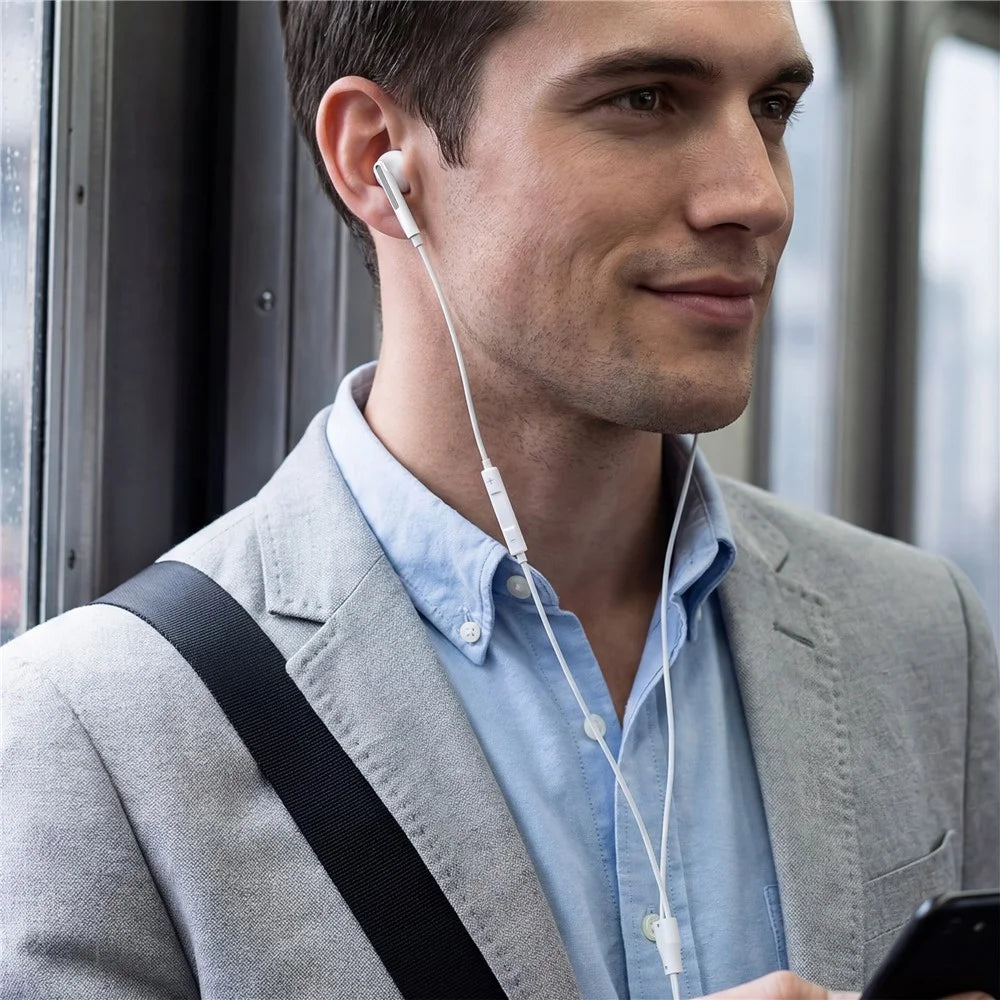 ACEFAST L14 Wired Earphone 3.5mm Semi In-Ear Headphones with HD Microphone for Phone Tablet - 2