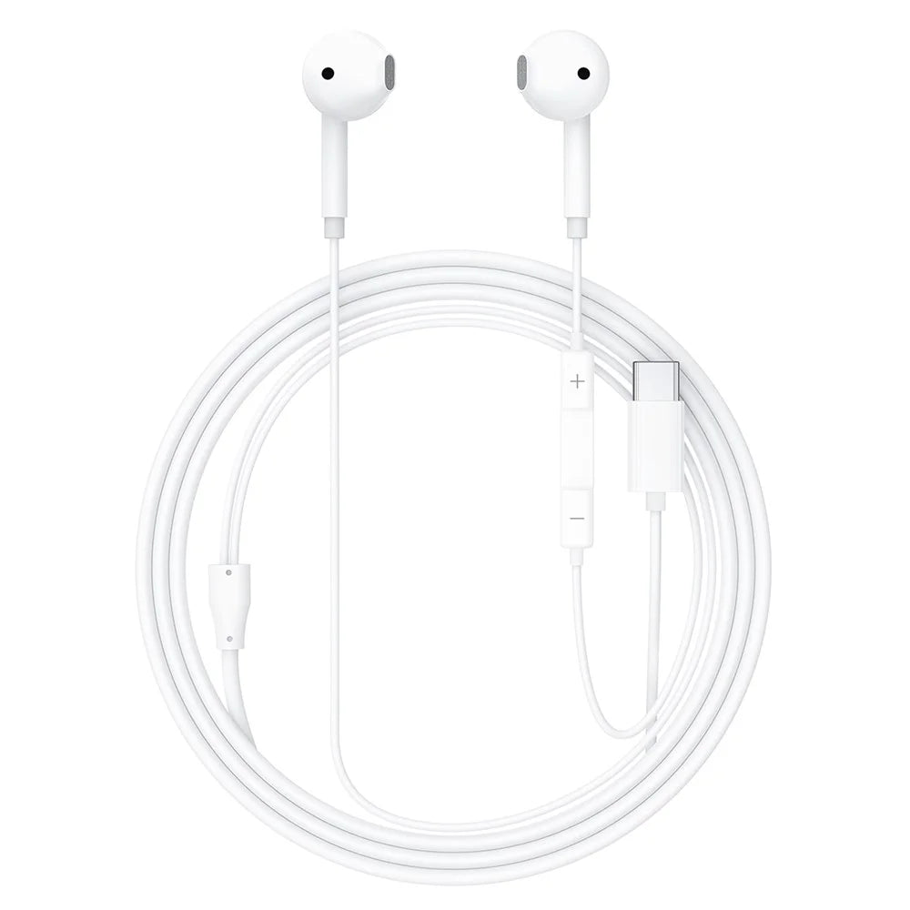 ACEFAST L13 USB-C Semi-in-ear Wired Earphone HD Microphone 3-Button Control Headphone - White - 1
