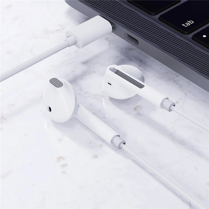 ACEFAST L13 USB-C Semi-in-ear Wired Earphone HD Microphone 3-Button Control Headphone - White - 3