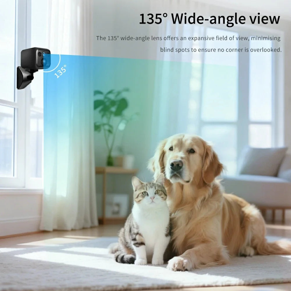 B01 Mini WiFi Security Camera 3MP HD 1080P Night Vision PIR Human Detection Wireless Safety Camera for Home Outdoor - Black - 4