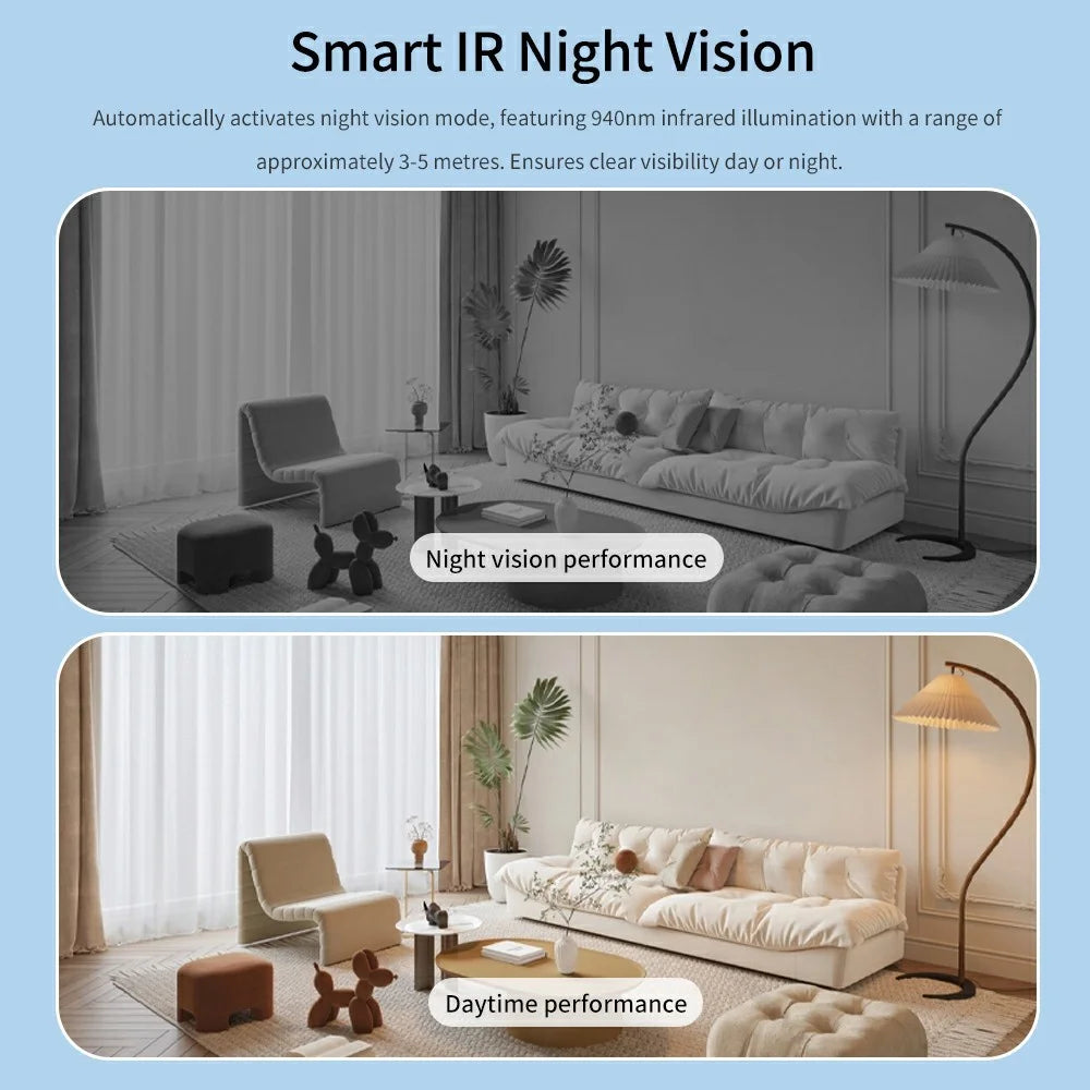 B01 Mini WiFi Security Camera 3MP HD 1080P Night Vision PIR Human Detection Wireless Safety Camera for Home Outdoor - Black - 5