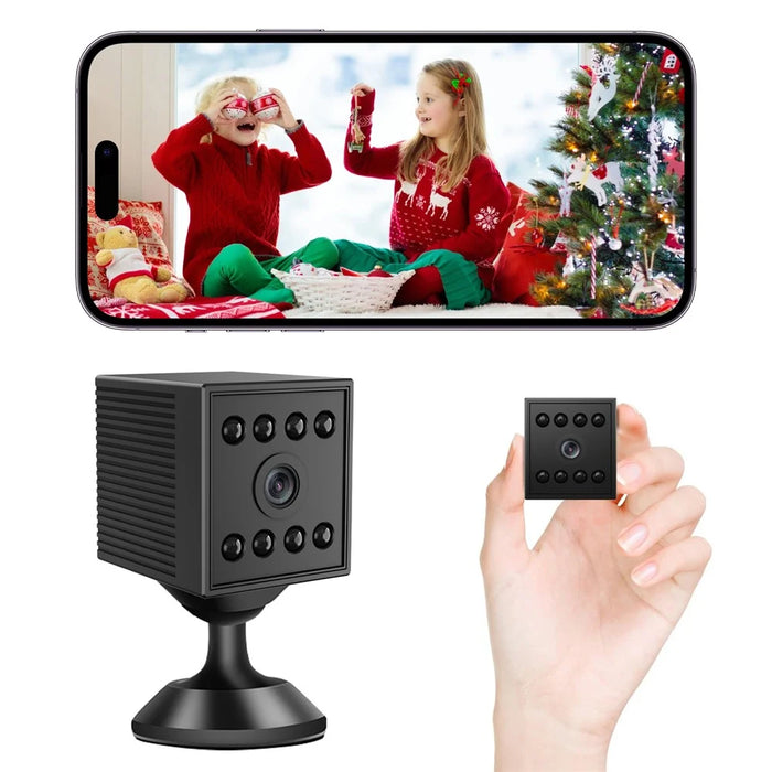 W10 WiFi HD Mini Security Camera Night Vision Motion Detection 1080P Indoor Surveillance Camera - Black - 2