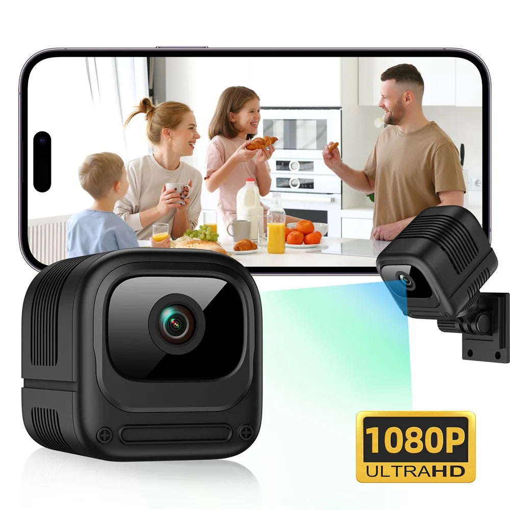 W08 WiFi Mini Camera HD 1080P Infrared Night Vision Motion Detection 130 Degree View Security Cam for Home - Black - 3