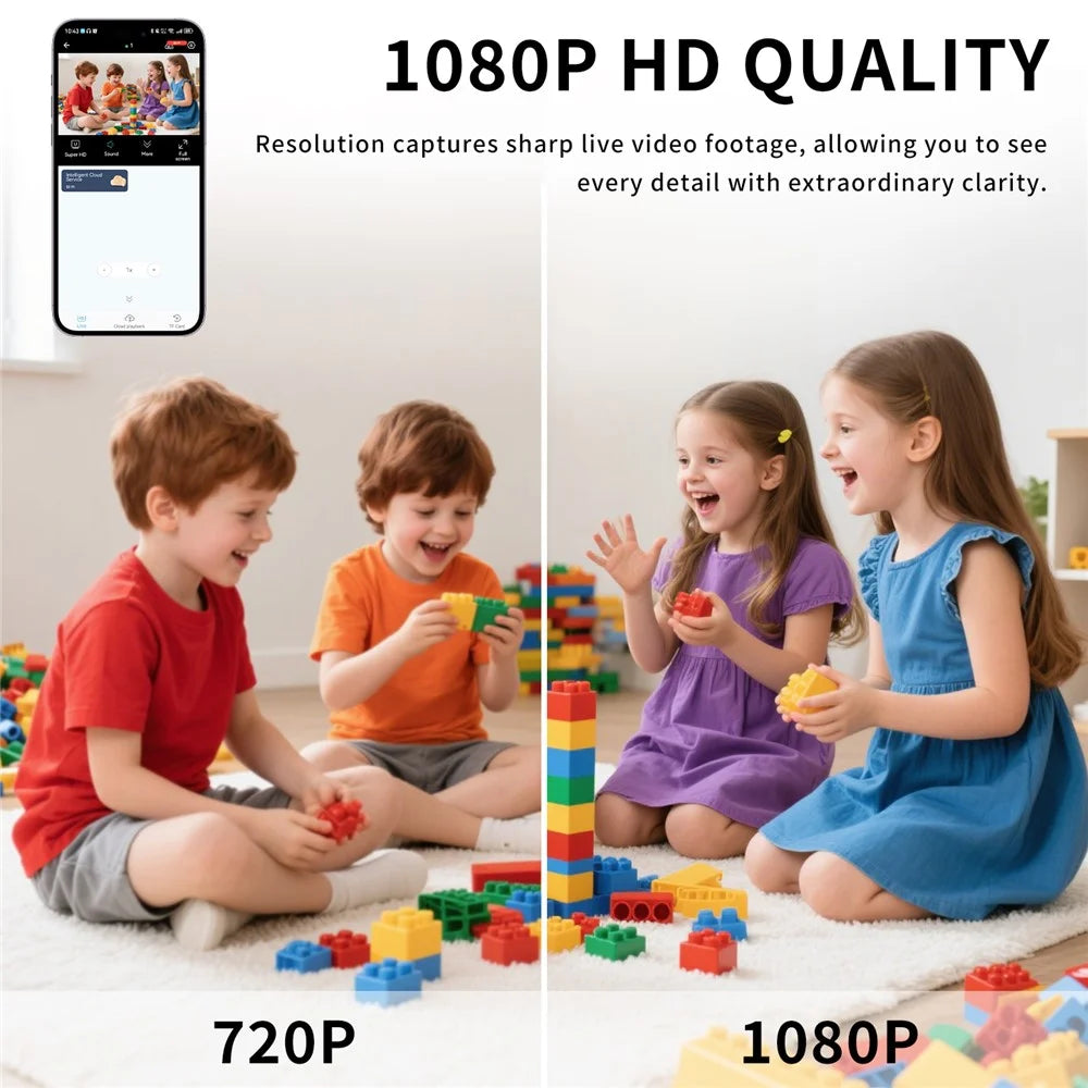 W08 WiFi Mini Camera HD 1080P Infrared Night Vision Motion Detection 130 Degree View Security Cam for Home - Black - 4