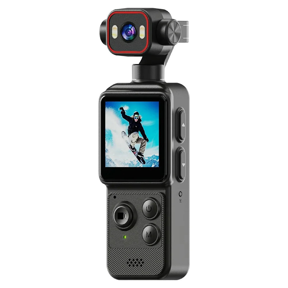 D2 4K Action Camera 270 Degree Rotating Lens 1.54 Inch HD Screen WiFi Sports Camera with LED Light - Black - 1